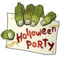 Halloween party (3) hand of zombi . Royalty Free Stock Photo