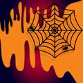 Halloween party background Flowing streaks of paint spider web. Autumn pattern design. Modern abstract card with black Royalty Free Stock Photo