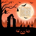 Halloween party background. Vector illustration