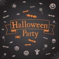 Halloween party background. Vector template for design. Royalty Free Stock Photo