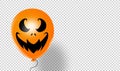 Halloween party banner  with  scary balloons  isolated  on png or transparent  background, space for text , sale banner template Royalty Free Stock Photo