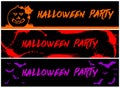 3 Halloween Party banners