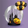 Halloween party event with pumpkin Royalty Free Stock Photo