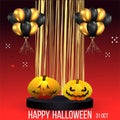 Halloween party event with pumpkin Royalty Free Stock Photo