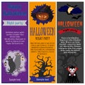 Halloween party flyers set Royalty Free Stock Photo