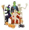 Halloween party group Royalty Free Stock Photo