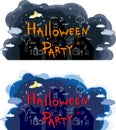 Halloween party, hand drawn cartoon sets