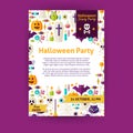 Halloween Party Holiday Vector Invitation Template Flyer Royalty Free Stock Photo