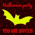 Halloween Party Invitation Abstract Illustration. October 31