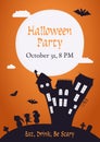 Halloween party invitation design Royalty Free Stock Photo