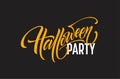 Halloween Party Lettering for invitation, Postcards, poster. Vector illustration