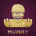 Halloween Party Mummy Role Character Bust Icon
