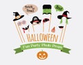 Halloween party photo booth collection Royalty Free Stock Photo