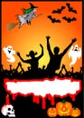 Halloween Party Placard Royalty Free Stock Photo
