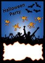 halloween party placard - your text here Royalty Free Stock Photo