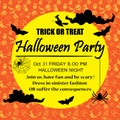 Halloween party poster background