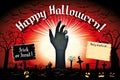 Halloween party/ Zombie party banner Royalty Free Stock Photo