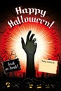 Halloween party/ Zombie party poster Royalty Free Stock Photo