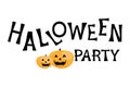 Halloween Party poster isolated on white background. Royalty Free Stock Photo