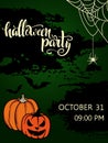 Halloween party poster. Lettering Royalty Free Stock Photo