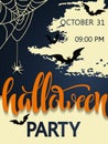 Halloween party poster. Lettering Royalty Free Stock Photo