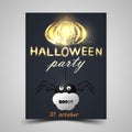 Halloween party poster, ticket