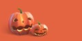 Halloween party. Pumpkin ghost. Jack Pumpkinhead. Jack-O-Lantern