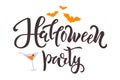 Halloween party quote. Vector illustration lettering text