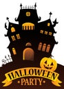 Halloween party sign composition image 4 Royalty Free Stock Photo