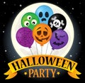 Halloween party sign composition image 2 Royalty Free Stock Photo