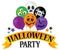 Halloween party sign theme image 4 Royalty Free Stock Photo