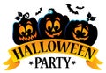 Halloween party sign theme image 1 Royalty Free Stock Photo