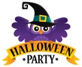 Halloween party sign theme image 2 Royalty Free Stock Photo