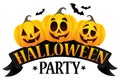 Halloween party sign theme image 6 Royalty Free Stock Photo