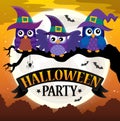 Halloween party sign theme image 7 Royalty Free Stock Photo