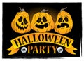 Halloween party sign topic image 3 Royalty Free Stock Photo