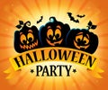 Halloween party sign topic image 5 Royalty Free Stock Photo