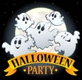 Halloween party sign topic image 4 Royalty Free Stock Photo