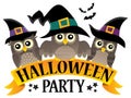 Halloween party sign topic image 8 Royalty Free Stock Photo