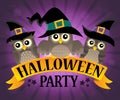 Halloween party sign topic image 9 Royalty Free Stock Photo