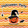 Halloween Party Theme have pumpkin,bat,spider and cobweb about use to greeting card, poster and adverting.