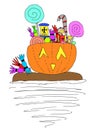 Halloween party time inviation Royalty Free Stock Photo