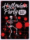 Halloween Party typographical vintage grunge style poster. Retro vector illustration. Royalty Free Stock Photo