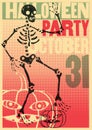 Halloween Party typographical vintage grunge style poster. Retro vector illustration. Royalty Free Stock Photo