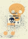 Halloween Party typographical vintage stencil spray grunge style poster. Retro vector illustration. Royalty Free Stock Photo