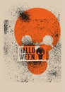 Halloween Party typographical vintage stencil spray grunge style poster. Retro vector illustration. Royalty Free Stock Photo