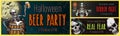 Halloween party vintage horizontal banners Royalty Free Stock Photo