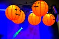 Halloween party vivid pumpkin lanterns