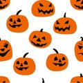 Halloween party wallpaper  vector illustration, happy pumpkin icon isolated, scary pumpkin vector Royalty Free Stock Photo