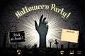 Halloween party/ Zombie party banner Royalty Free Stock Photo